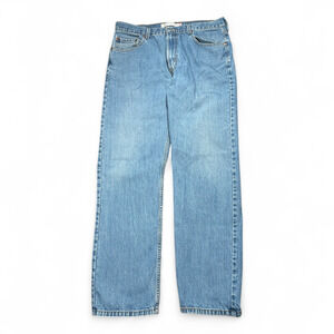 Levis 505 Jeans Mens 36x32 Blue Regular Fit Straight Leg Light Wash Denim Y2K